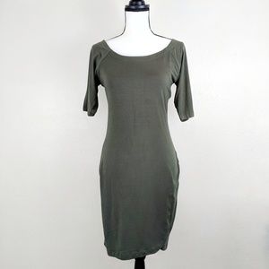 Threads 4 Thought | Olive Ruched Bodycon Dress